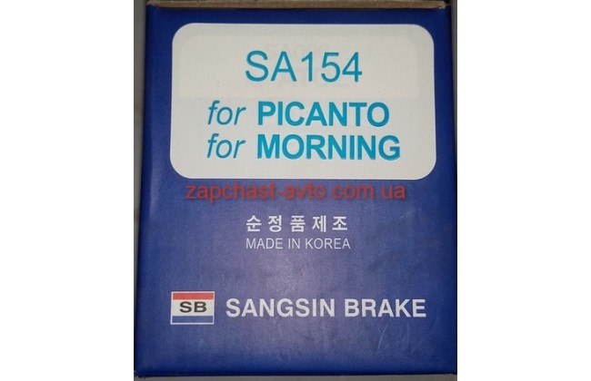Тормозные колодки задние PICANTO - BC SB 58350-07A00, SA154